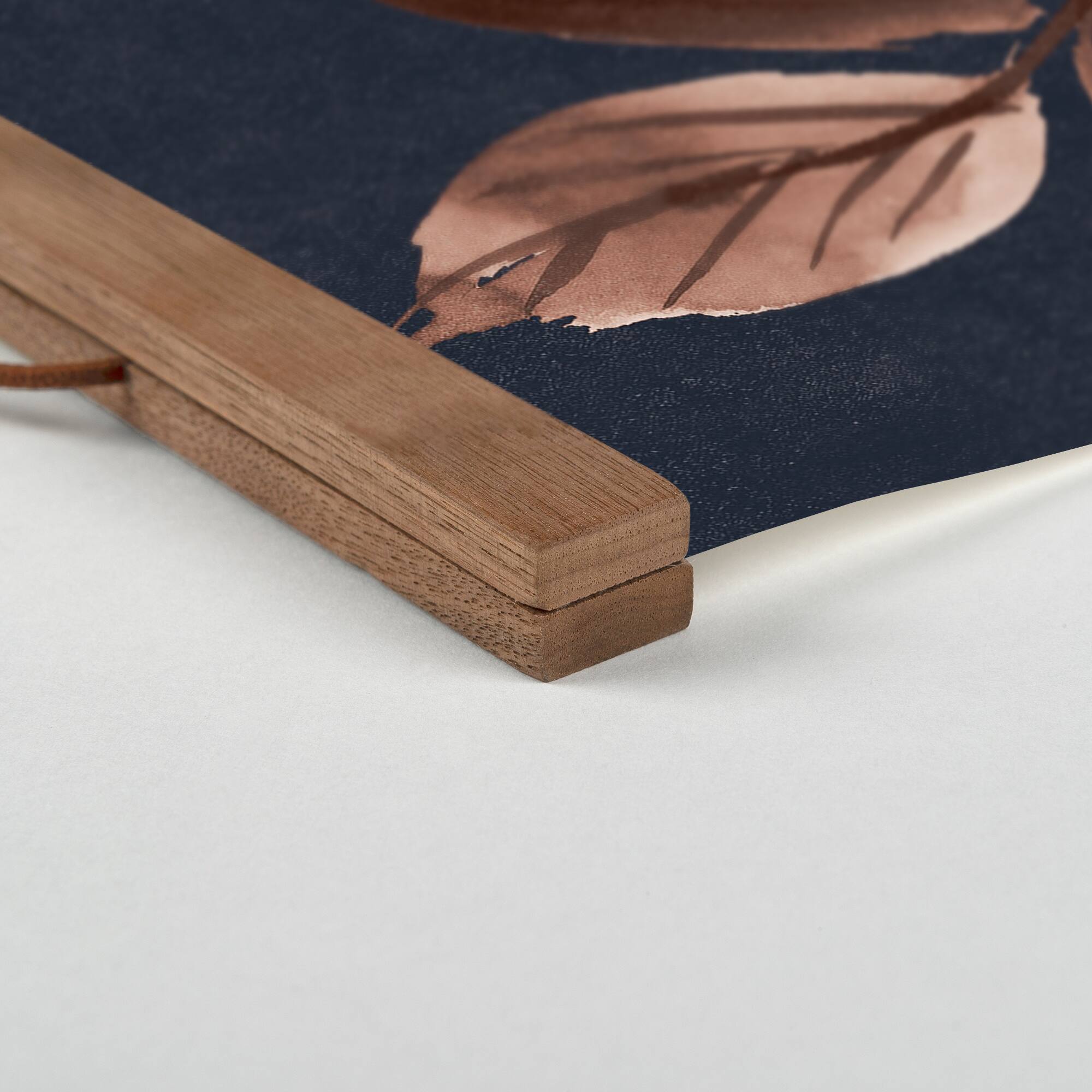 Autumn Botanicals I Teak Hanging Canvas